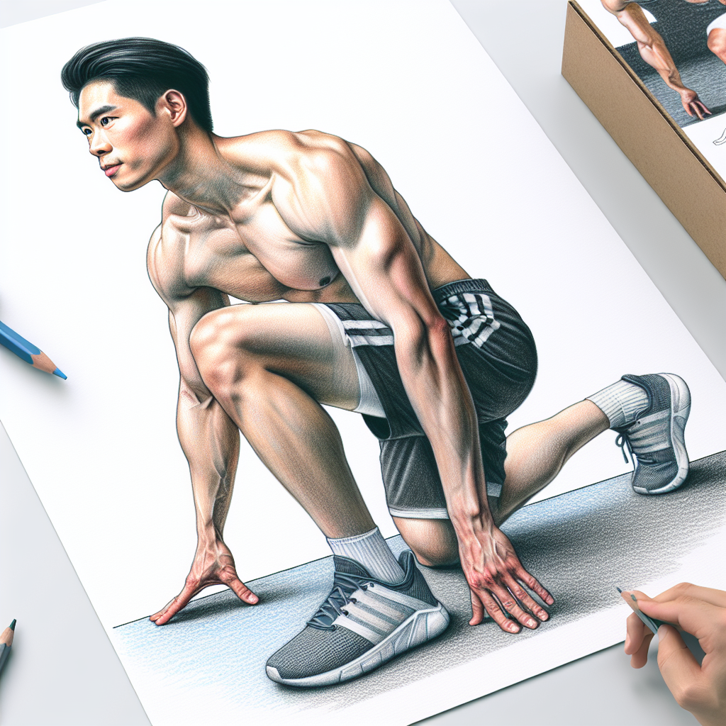 Colored-pencil illustration representing the topic: Fitness