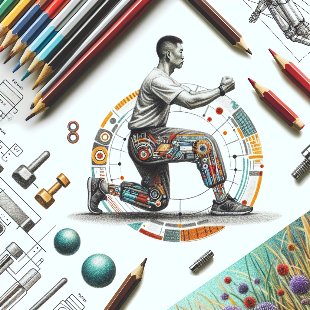 Colored-pencil illustration representing the topic: Fitness Workouts