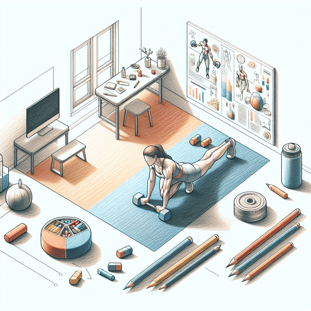 Colored-pencil illustration representing the topic: Fitness Programs