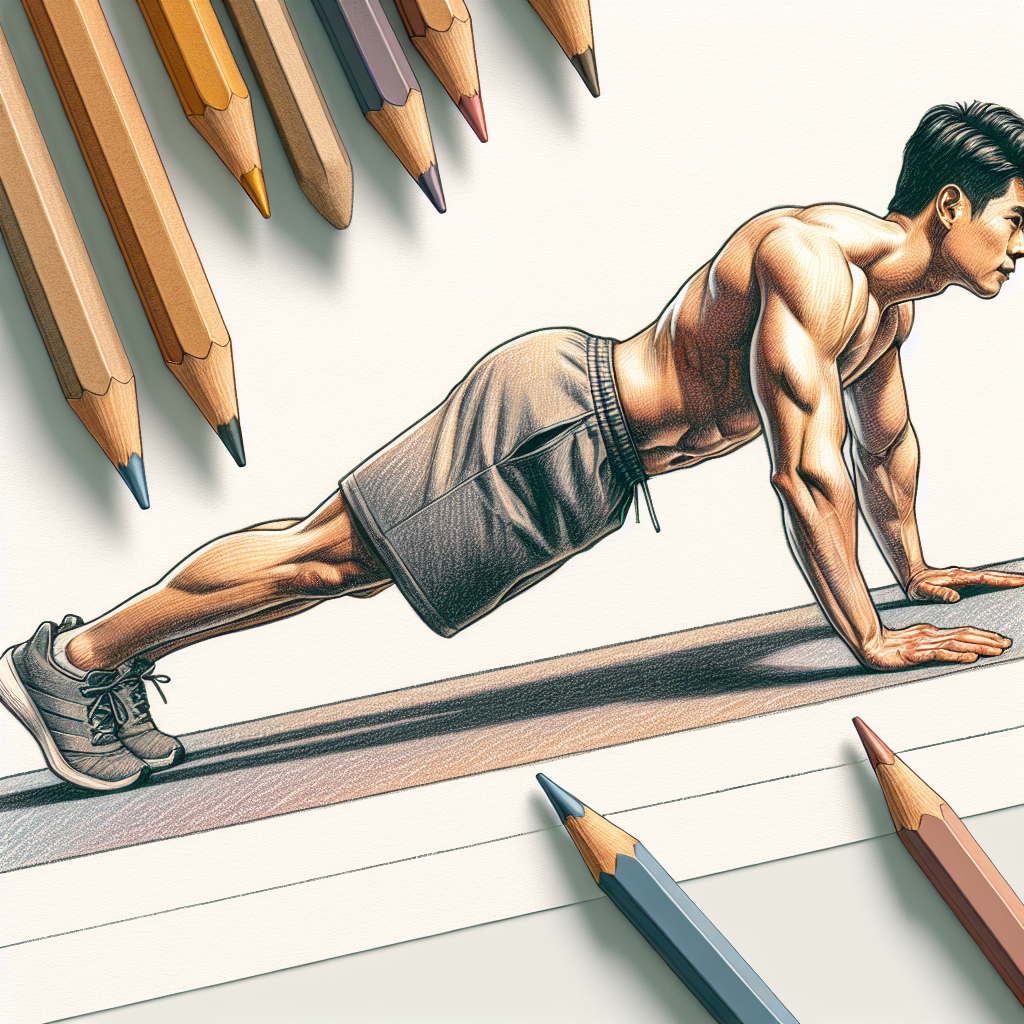 Colored-pencil illustration representing the topic: Fitness Training