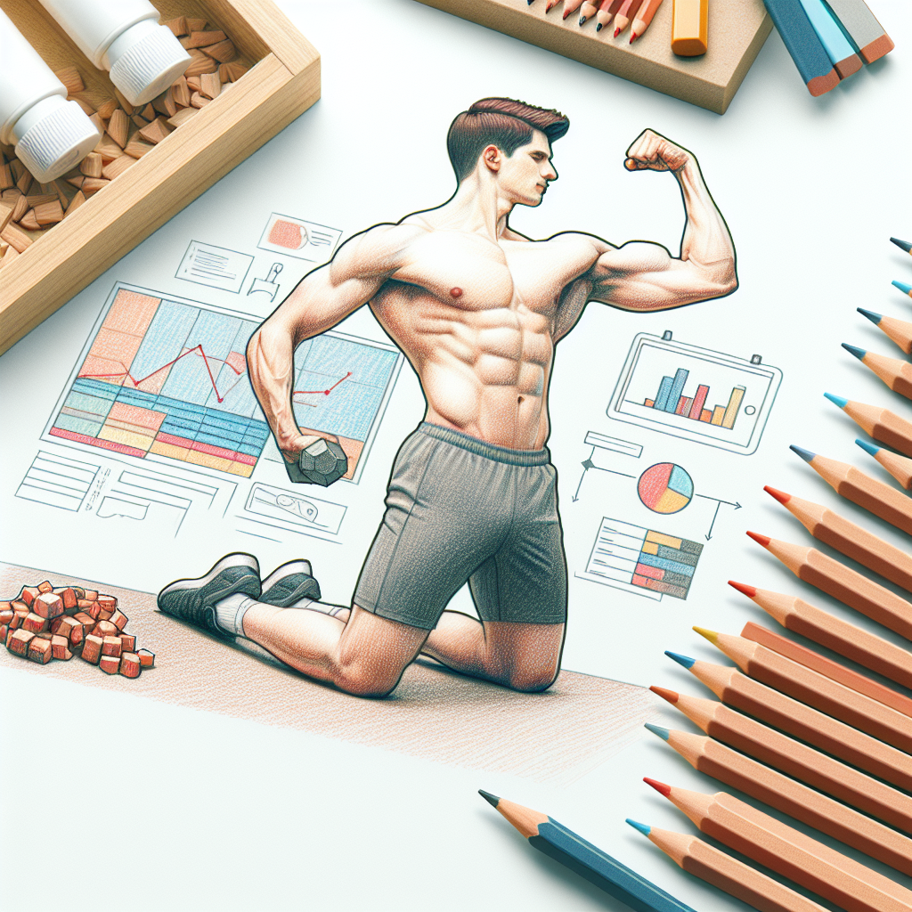 Colored-pencil illustration representing the topic: Home Fitness