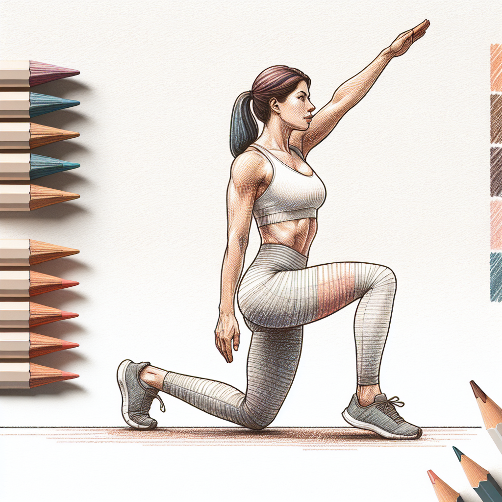 Colored-pencil illustration representing the topic: Fitness Training
