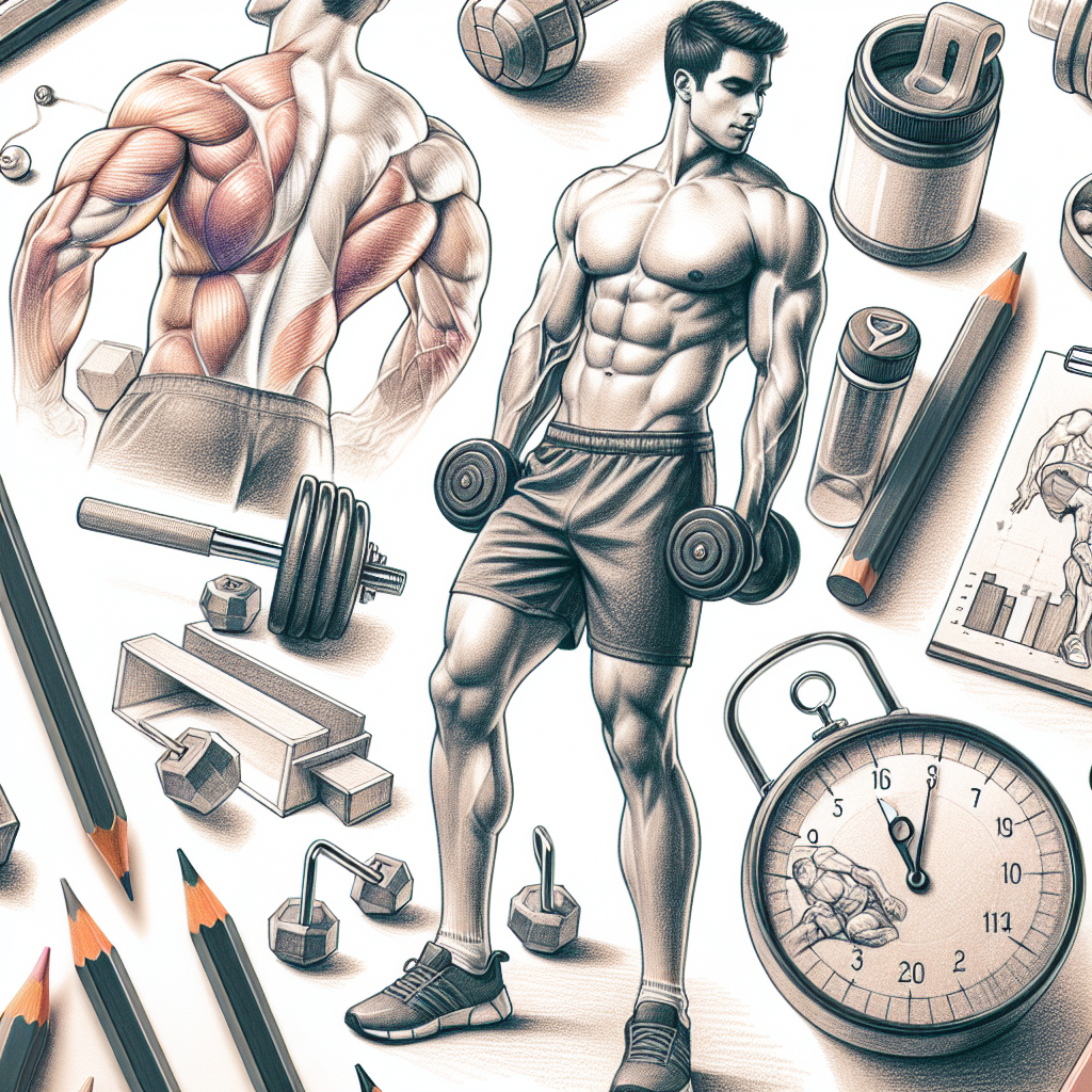 Colored-pencil illustration representing the topic: Fitness Training