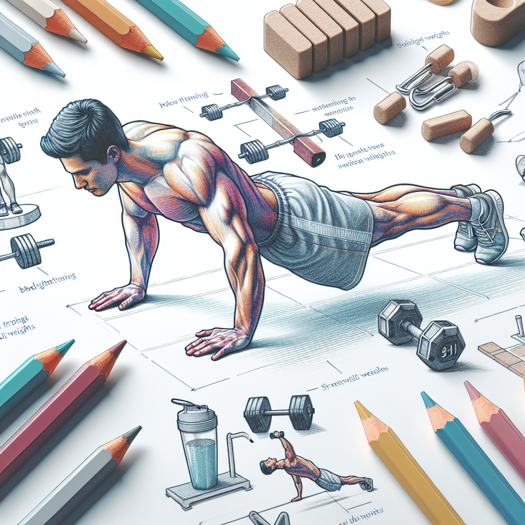 Colored-pencil illustration representing the topic: Fitness Training