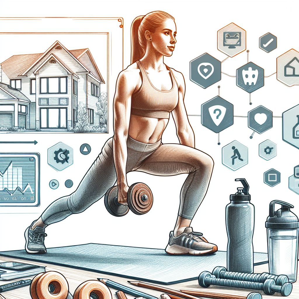Colored-pencil illustration representing the topic: Home Fitness