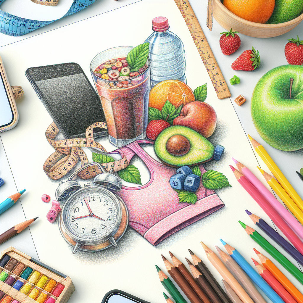 Colored-pencil illustration representing the topic: Weight Loss