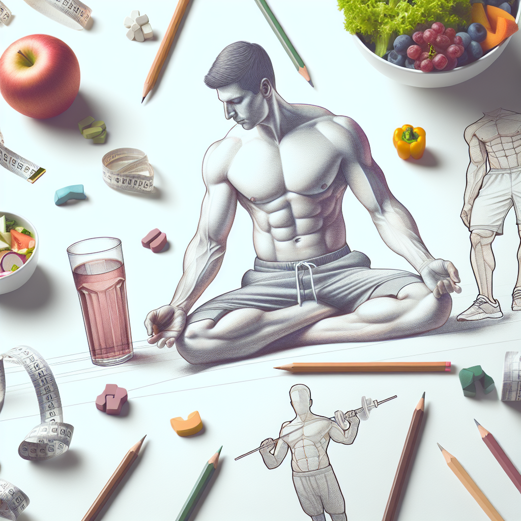 Colored-pencil illustration representing the topic: Health and Fitness