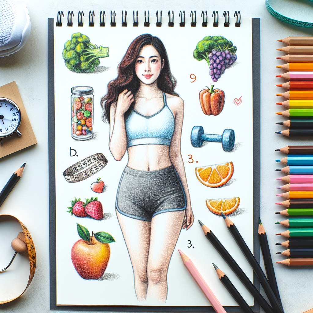 Colored-pencil illustration representing the topic: Weight Loss