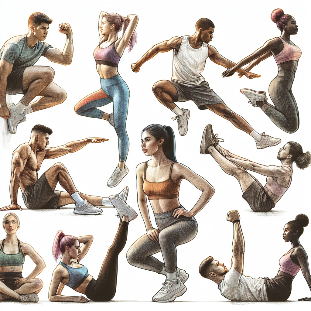 Colored-pencil illustration representing the topic: Calisthenics Workouts