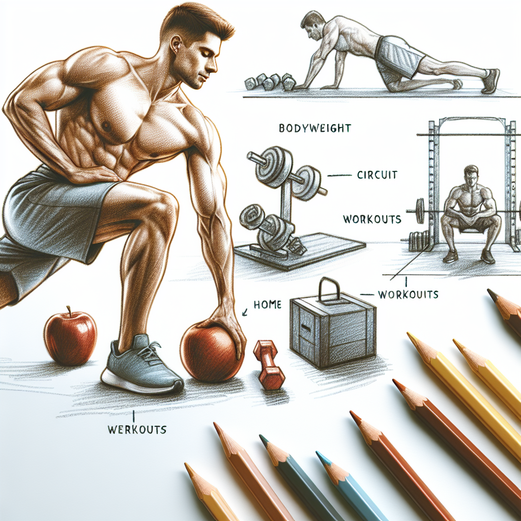 Colored-pencil illustration representing the topic: Fitness Training