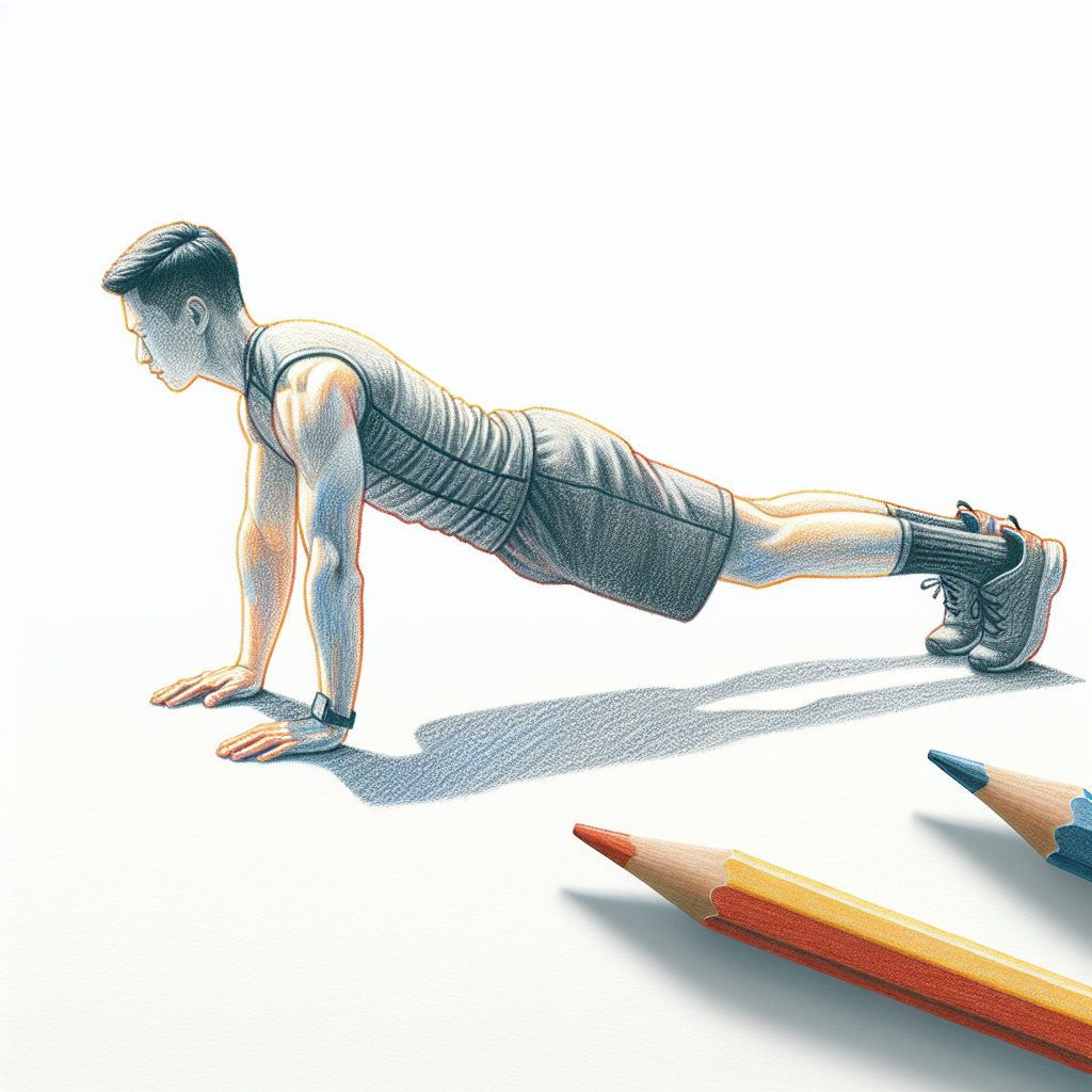 Colored-pencil illustration representing the topic: Fitness
