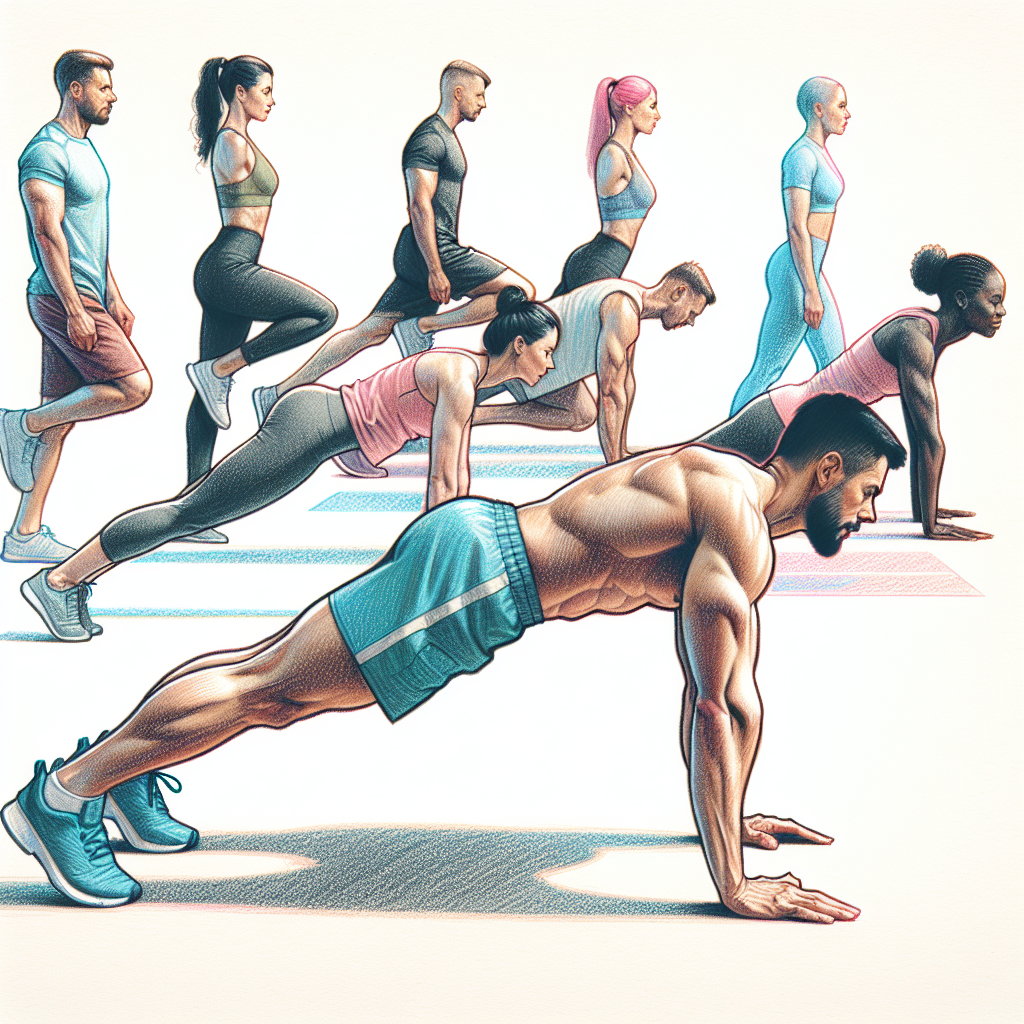 Colored-pencil illustration representing the topic: Fitness Training