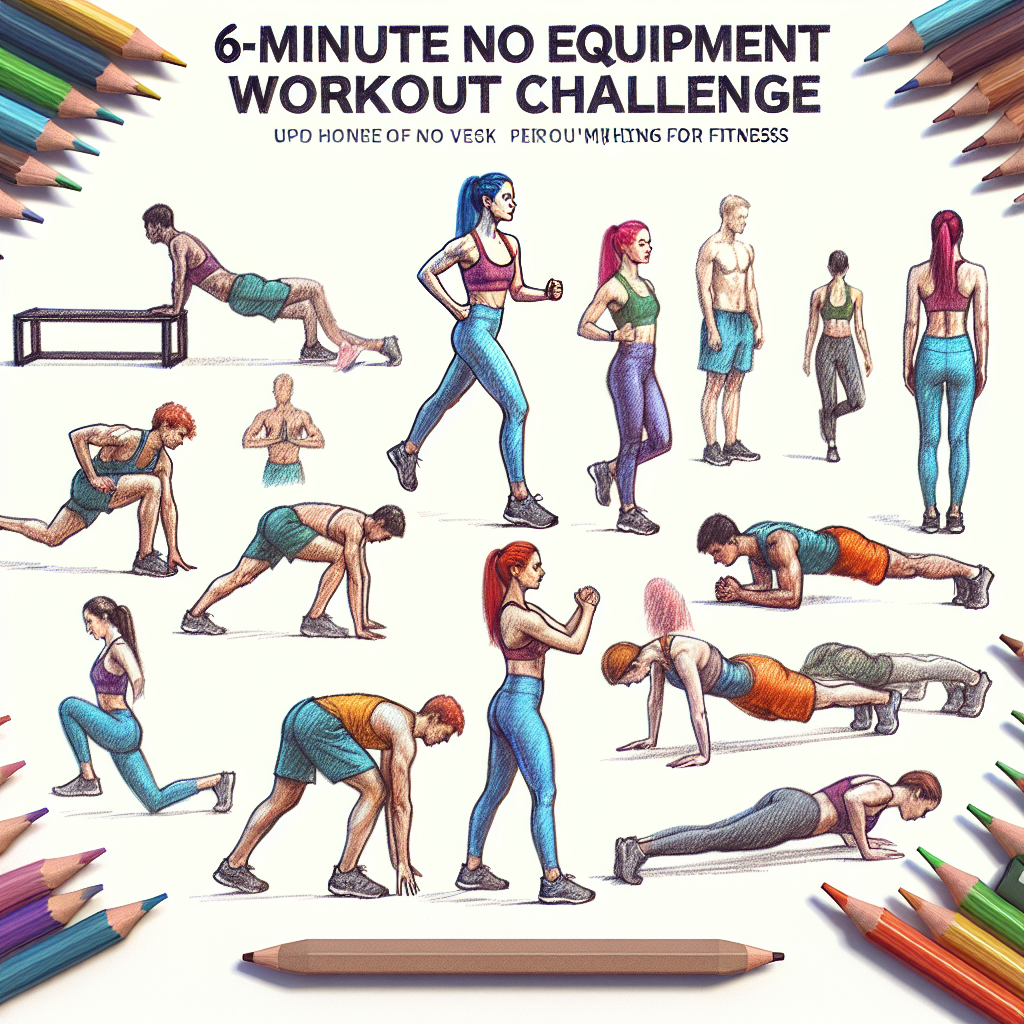 Colored-pencil illustration representing the topic: Fitness Challenges