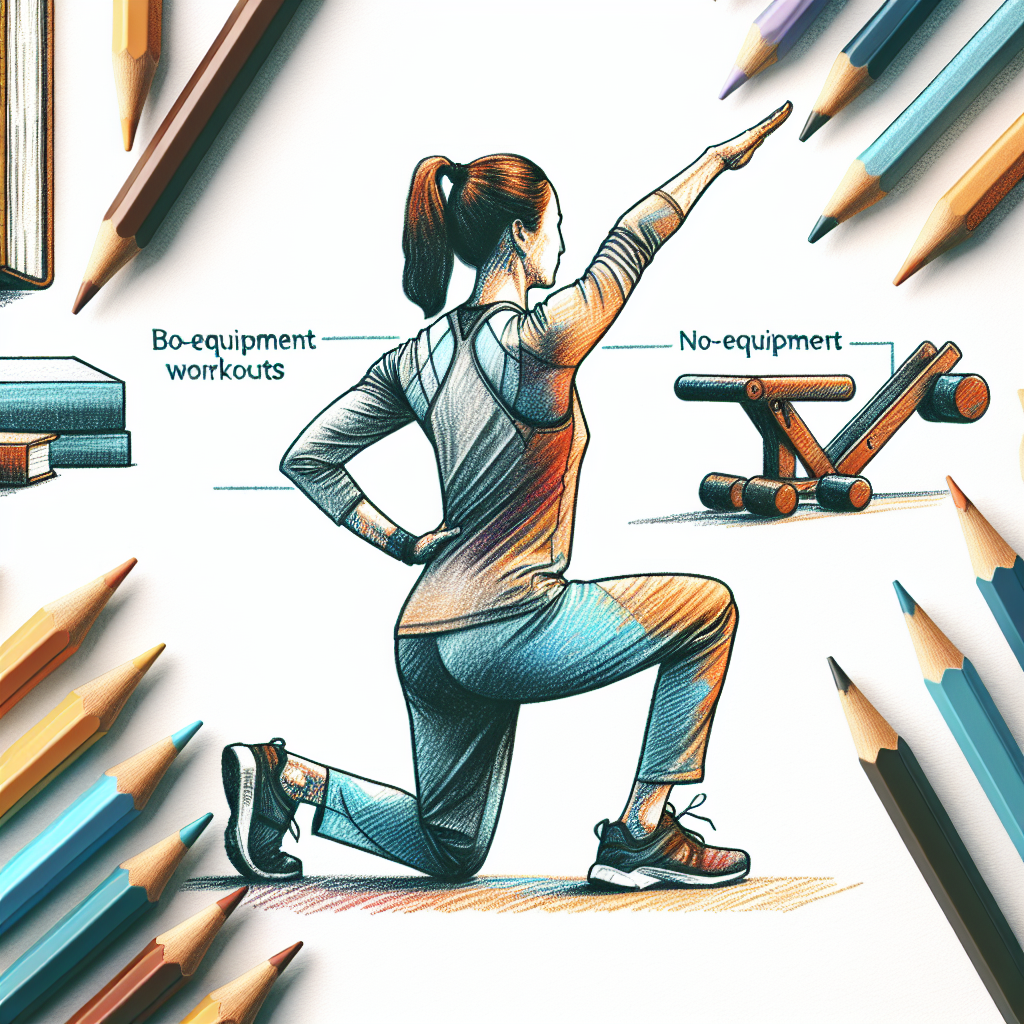 Colored-pencil illustration representing the topic: Fitness