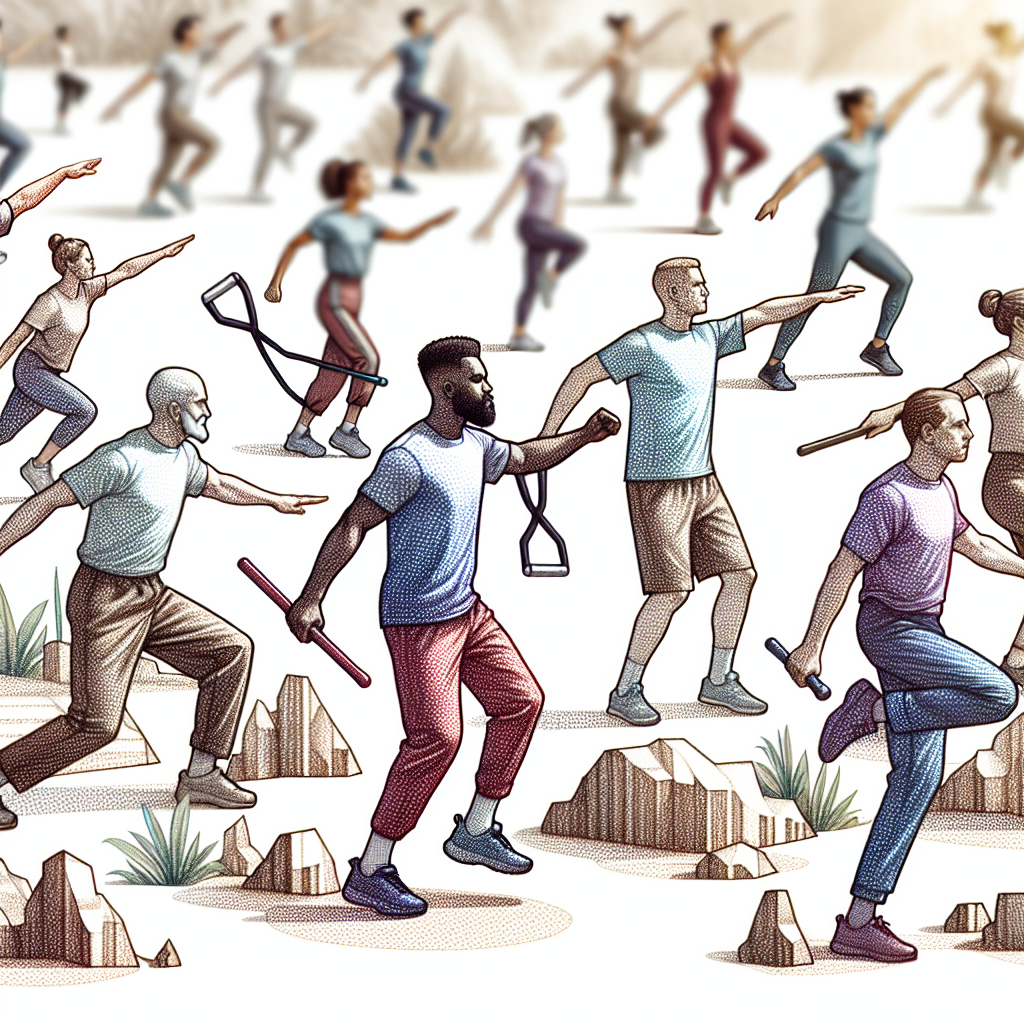 Colored-pencil illustration representing the topic: Fitness
