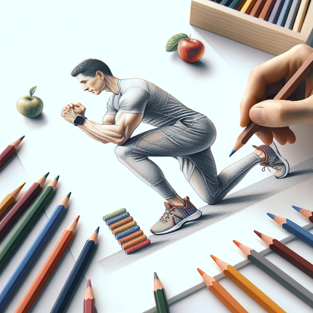 Colored-pencil illustration representing the topic: Fitness and Exercise
