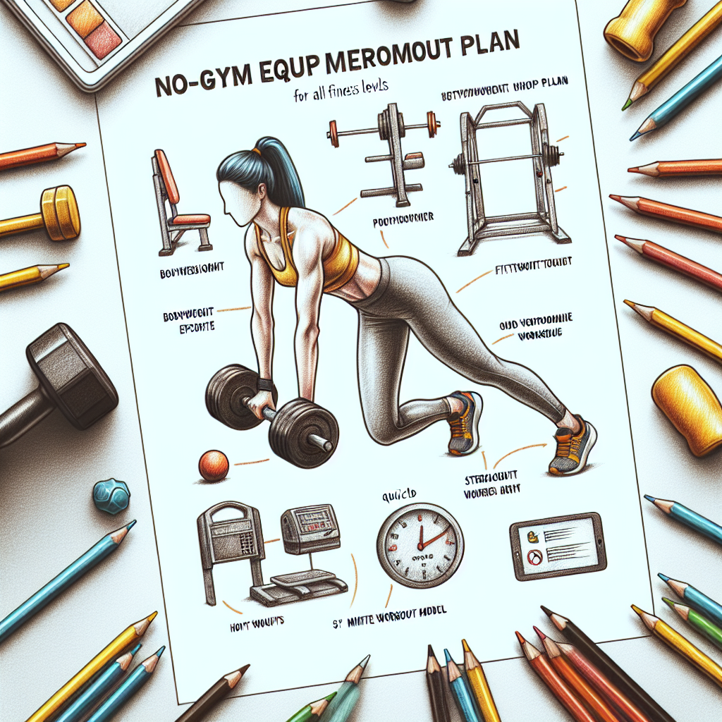 Colored-pencil illustration representing the topic: Fitness Plans