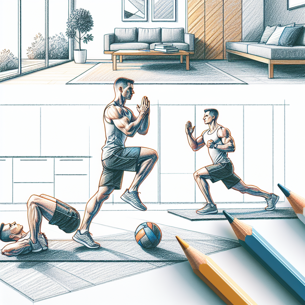 Colored-pencil illustration representing the topic: Fitness Workouts