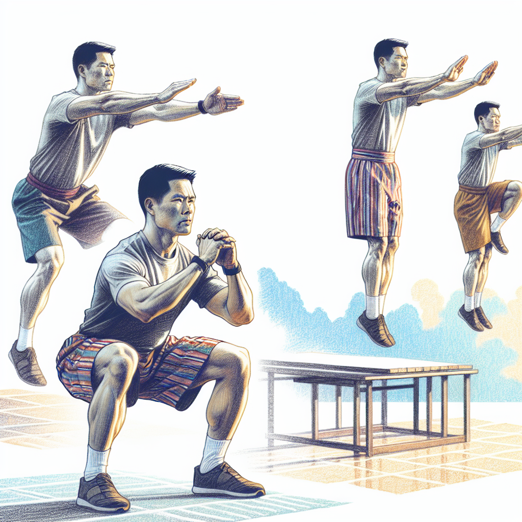 Colored-pencil illustration representing the topic: Home Fitness