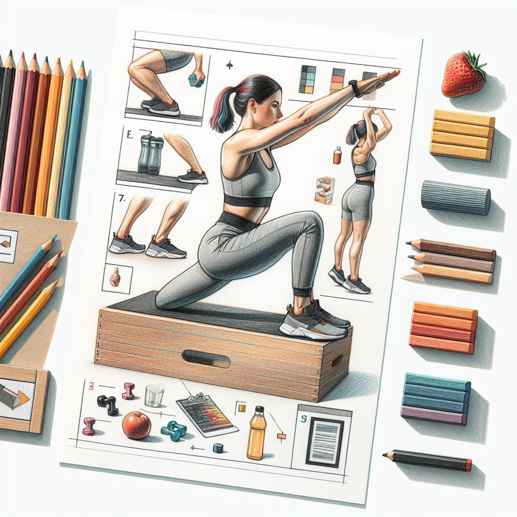 Colored-pencil illustration representing the topic: Fitness Training