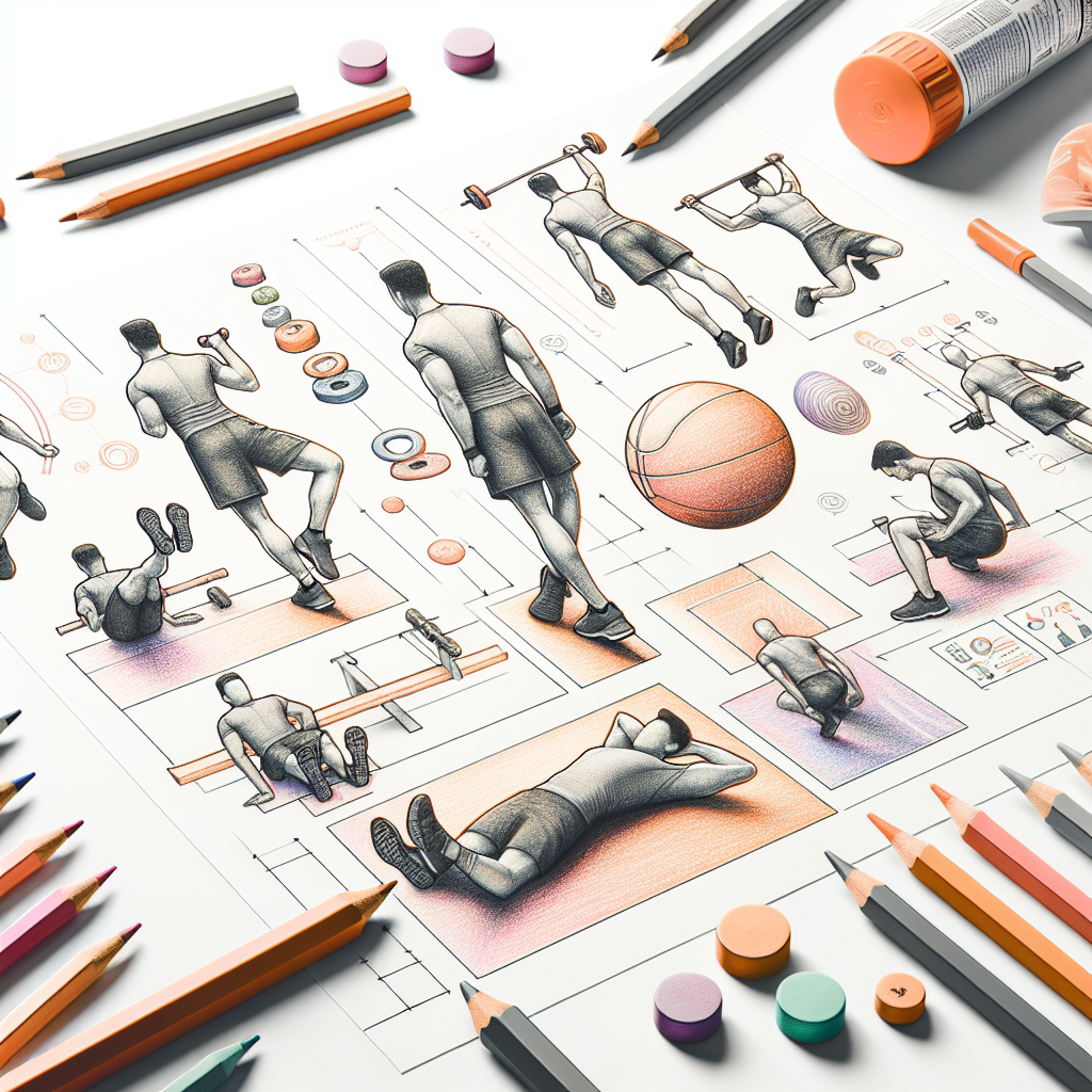 Colored-pencil illustration representing the topic: Fitness