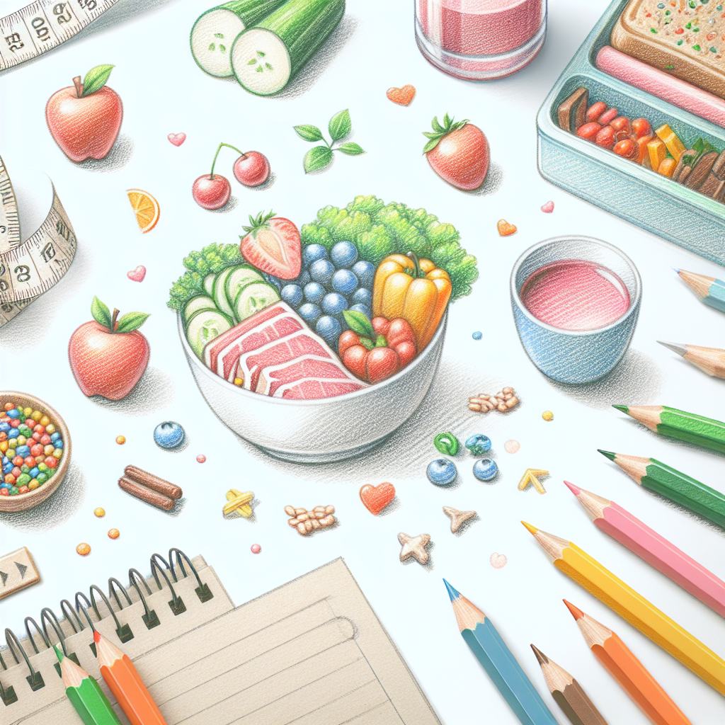 Colored-pencil illustration representing the topic: Nutrition and Wellness