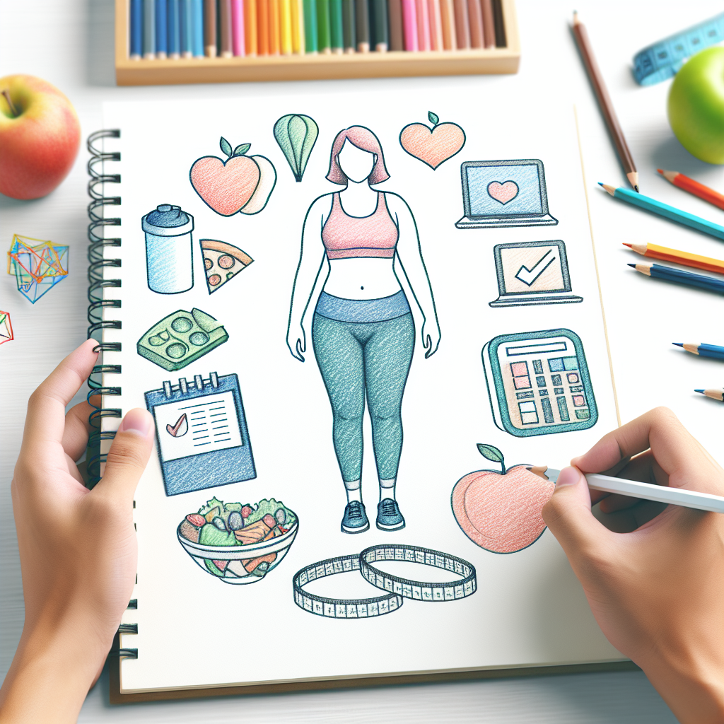 Colored-pencil illustration representing the topic: Health and Fitness