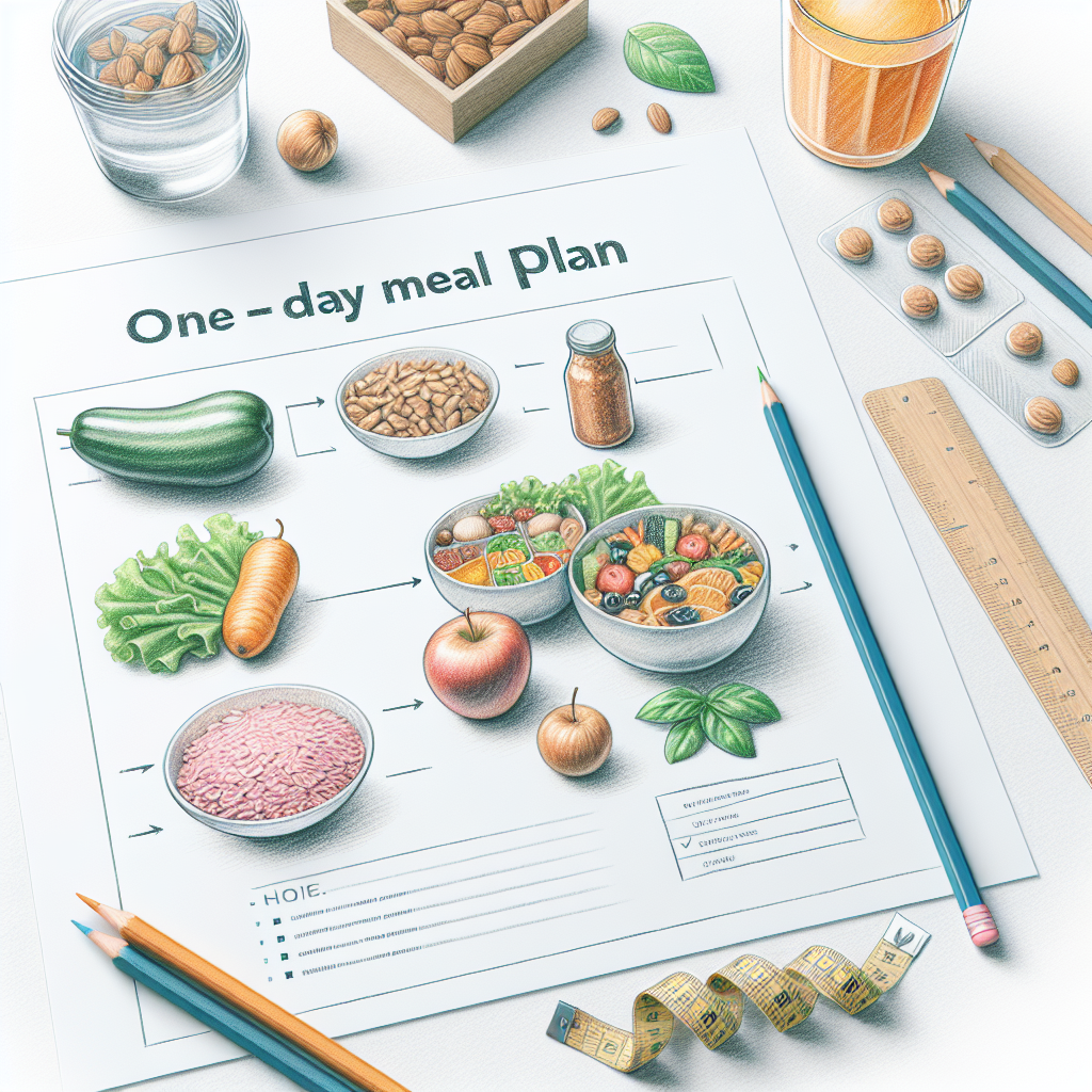 Colored-pencil illustration representing the topic: Weight Loss Nutrition