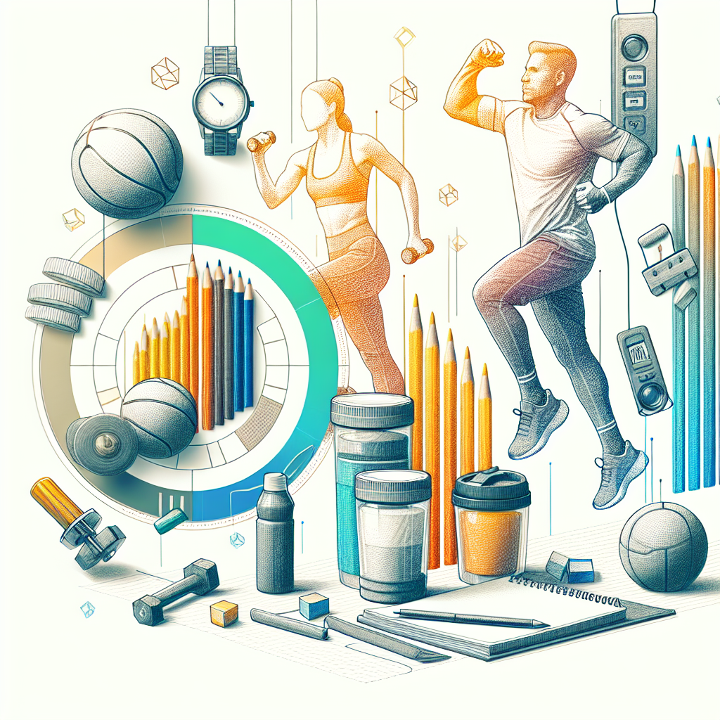 Colored-pencil illustration representing the topic: Fitness Training