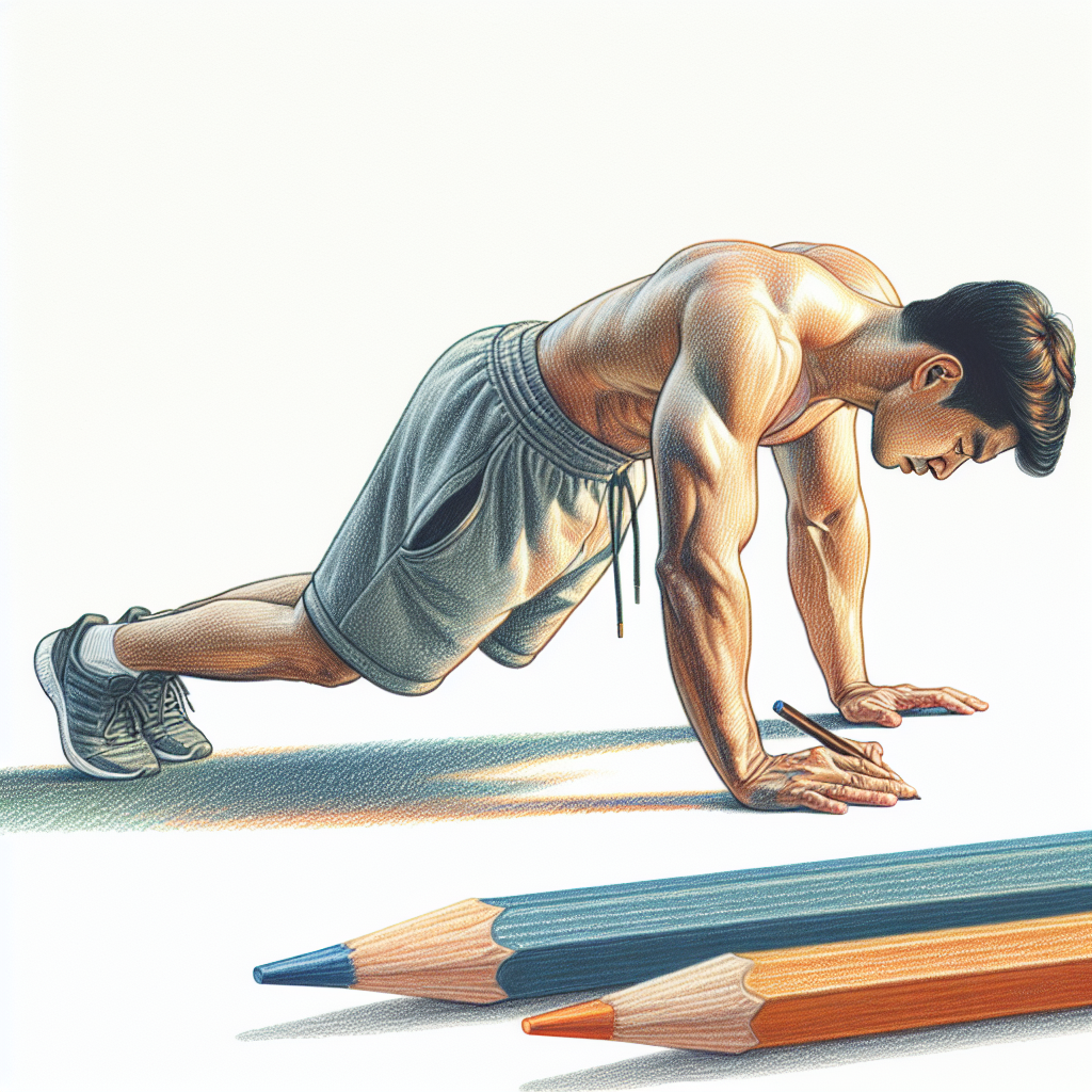 Colored-pencil illustration representing the topic: Fitness