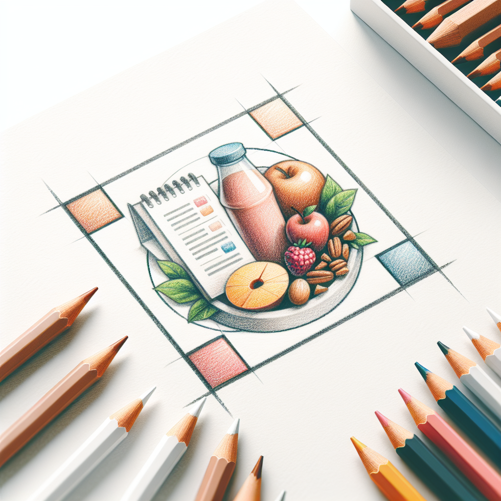 Colored-pencil illustration representing the topic: Nutrition