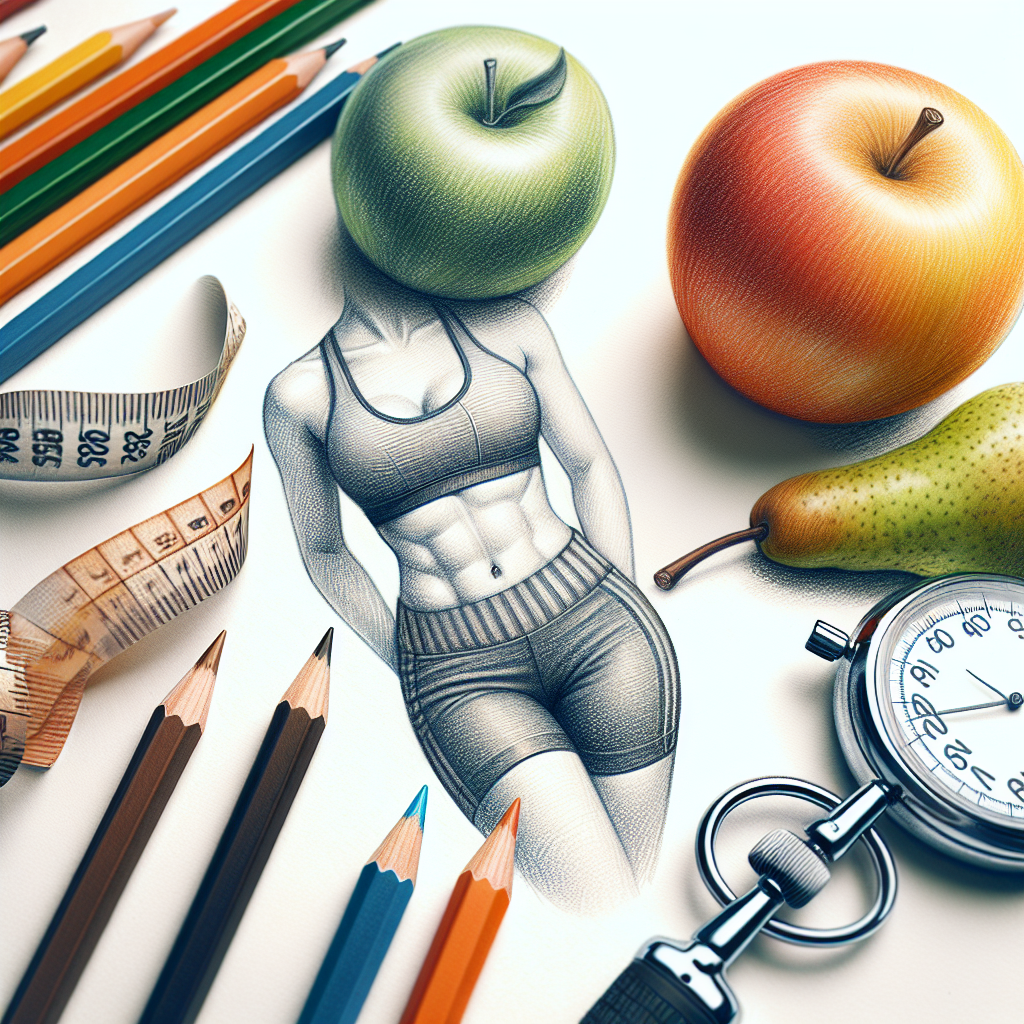 Colored-pencil illustration representing the topic: Health & Fitness