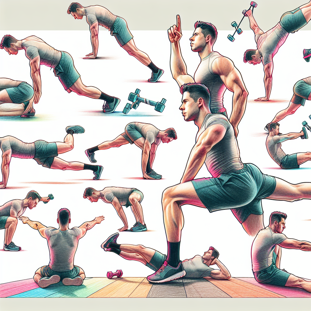 Colored-pencil illustration representing the topic: Fitness