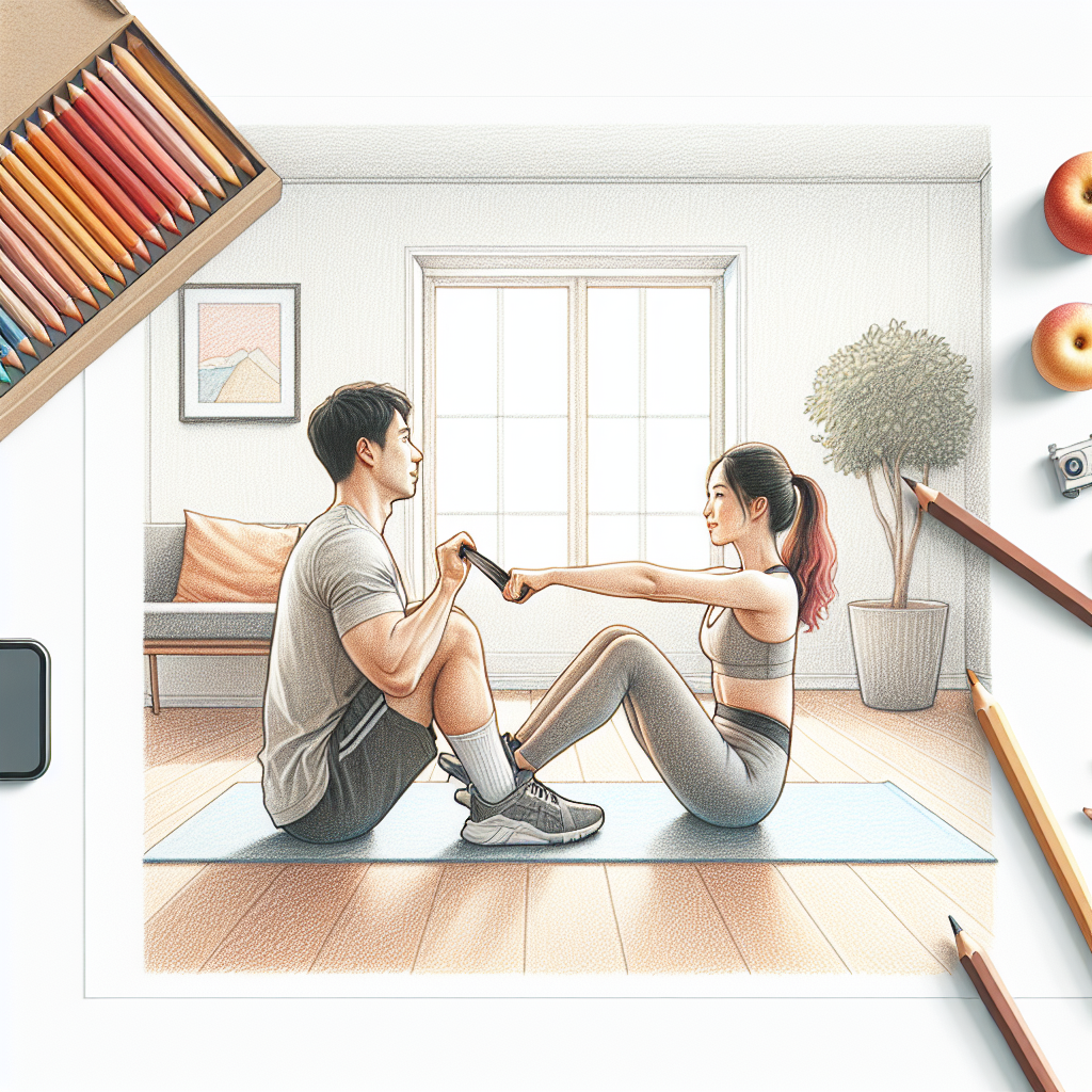 Colored-pencil illustration representing the topic: Fitness