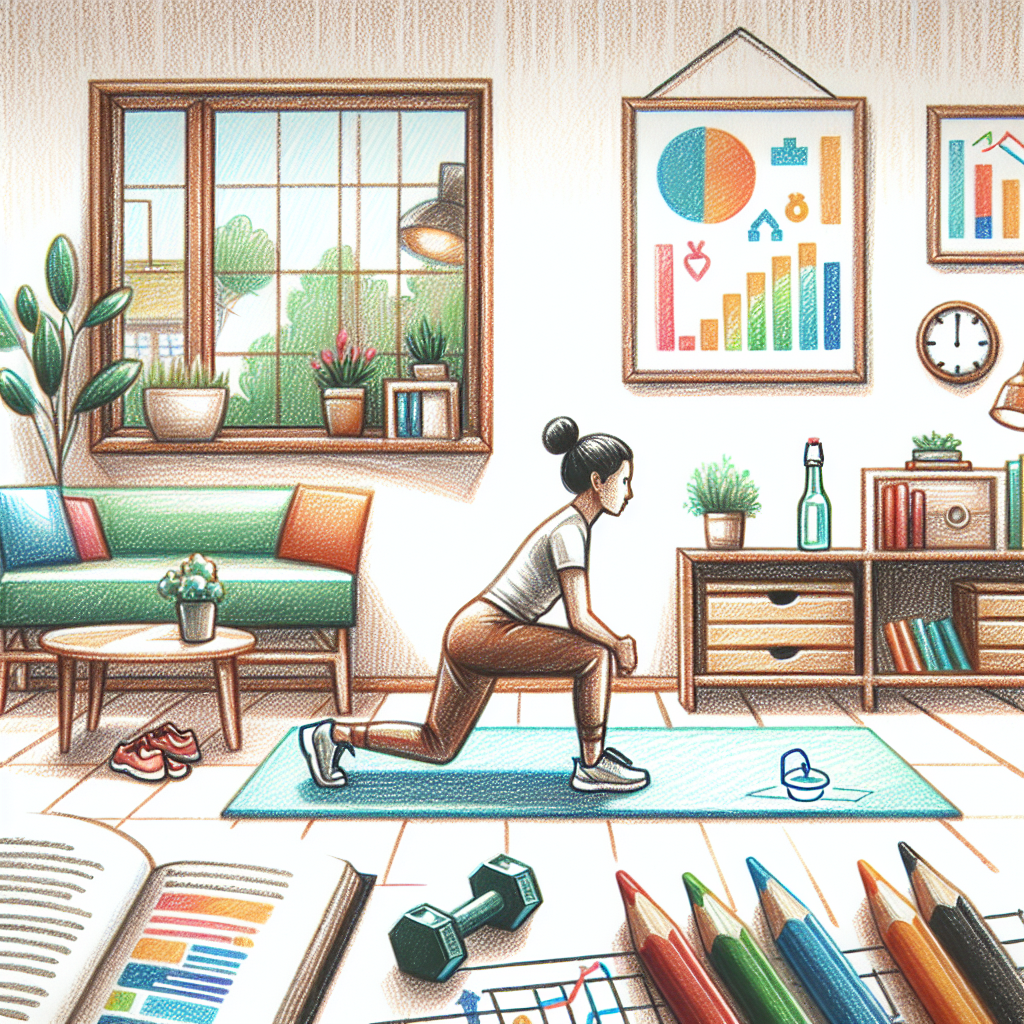 Colored-pencil illustration representing the topic: Fitness and Health