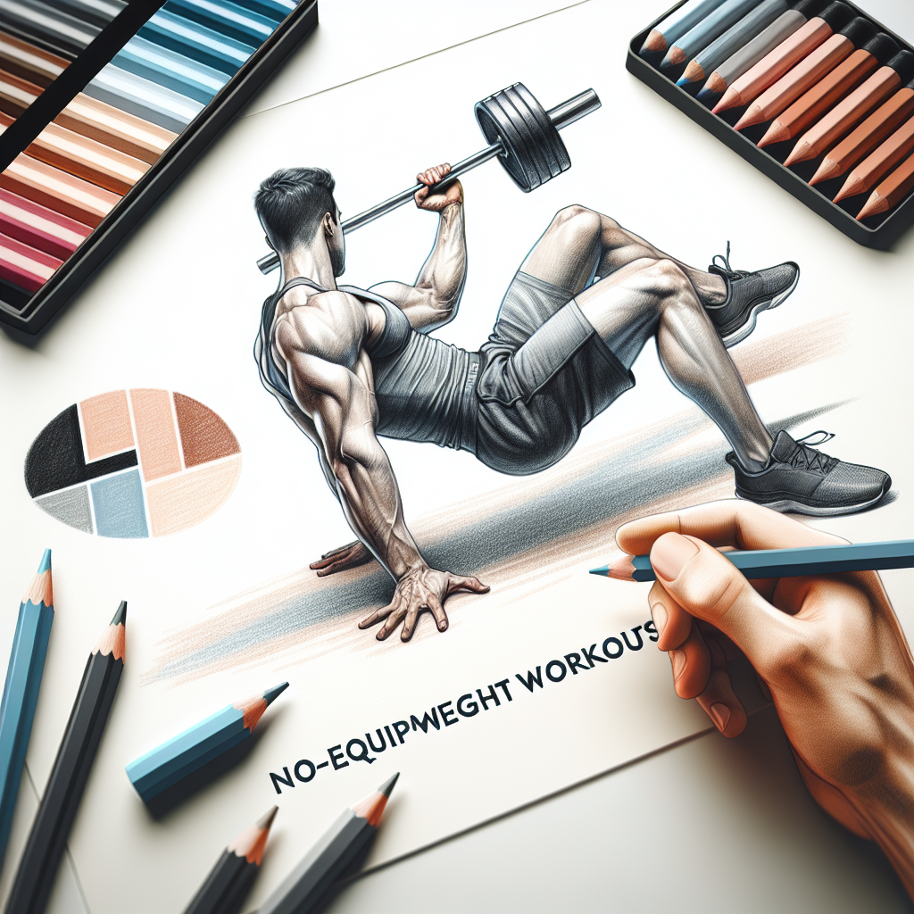 Colored-pencil illustration representing the topic: Fitness