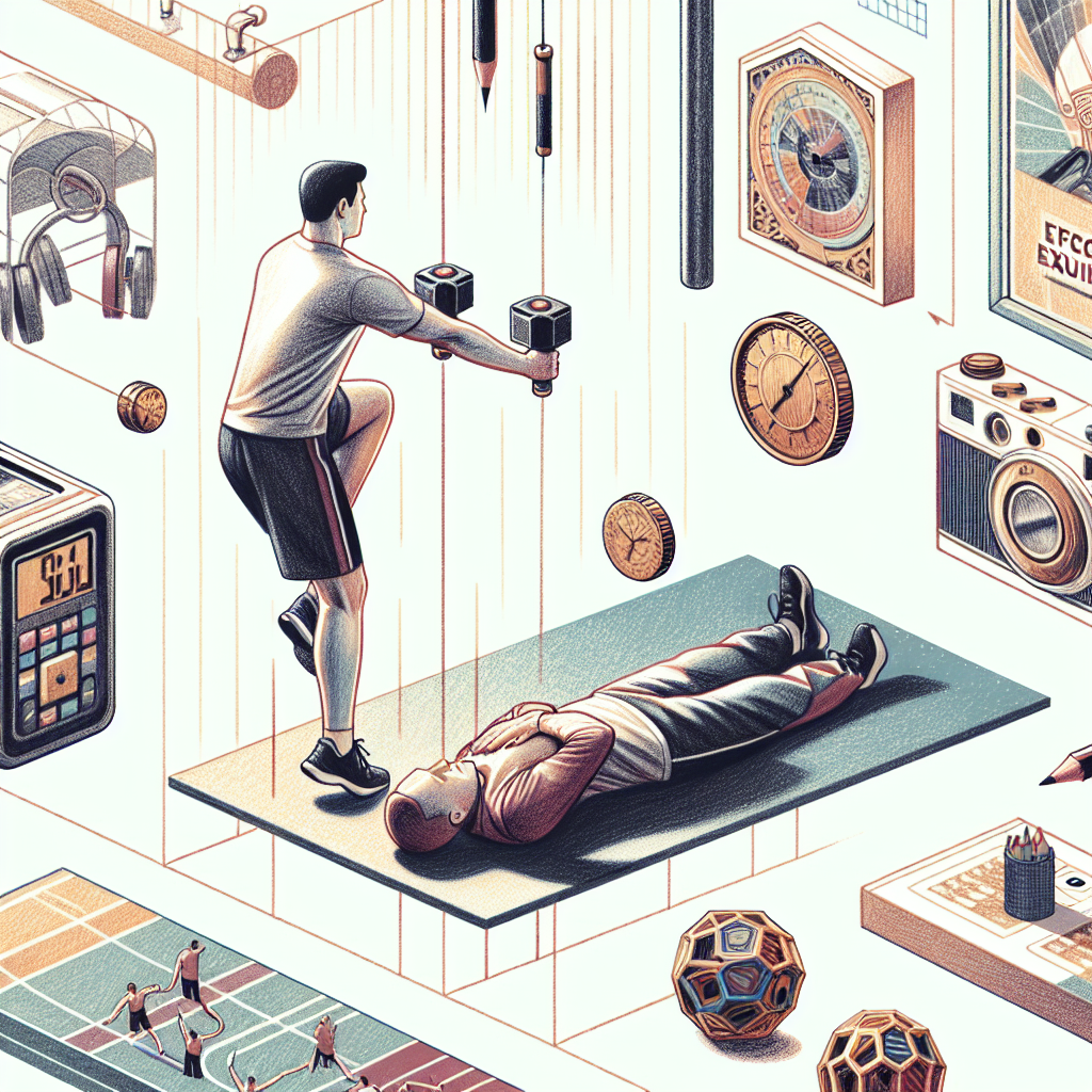 Colored-pencil illustration representing the topic: Fitness and Workouts