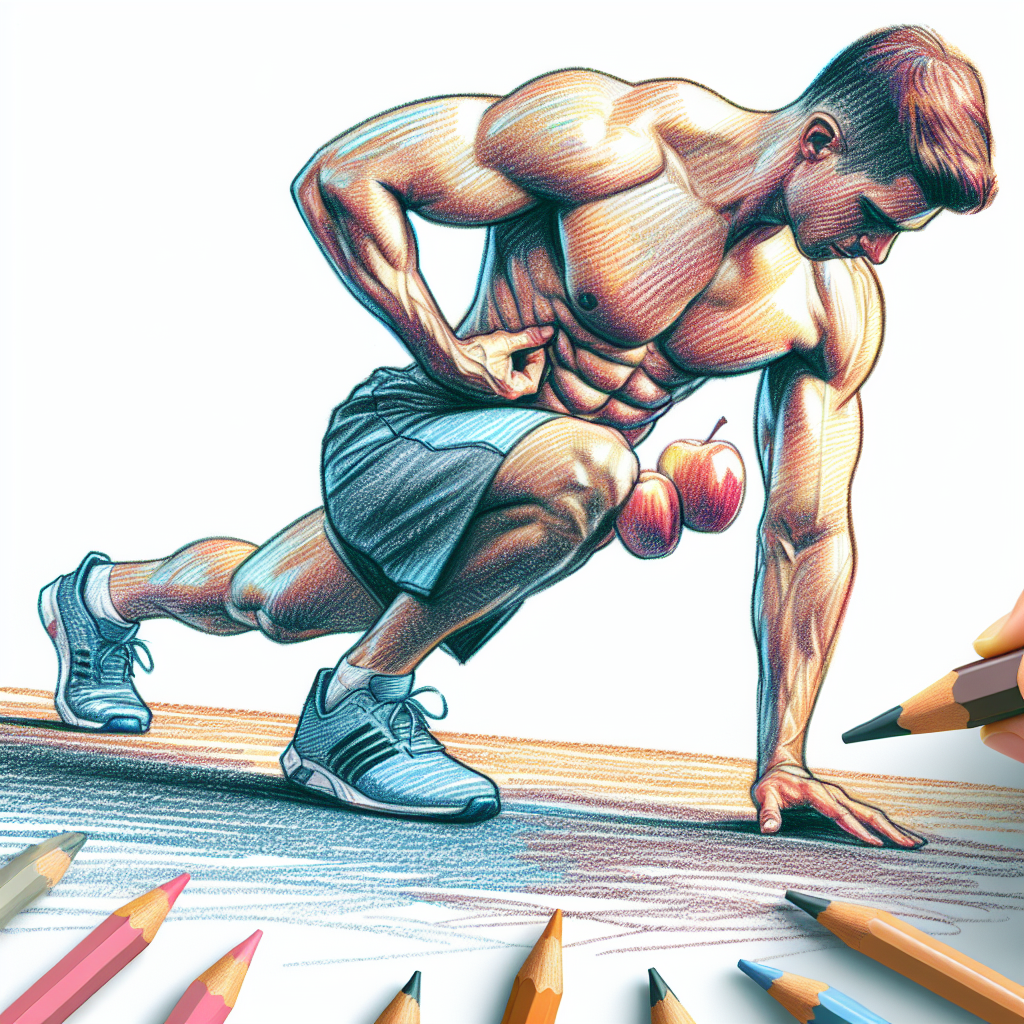 Colored-pencil illustration representing the topic: Fitness