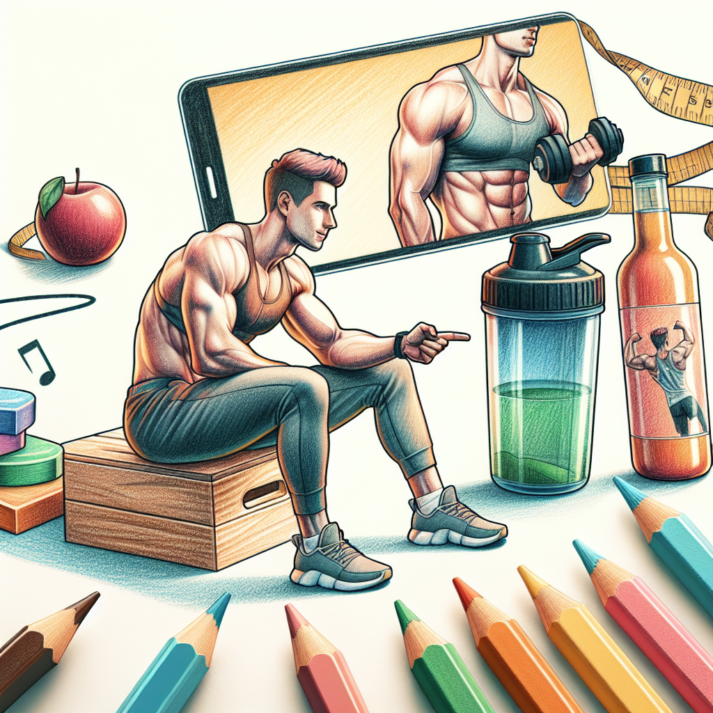 Colored-pencil illustration representing the topic: Fitness Training