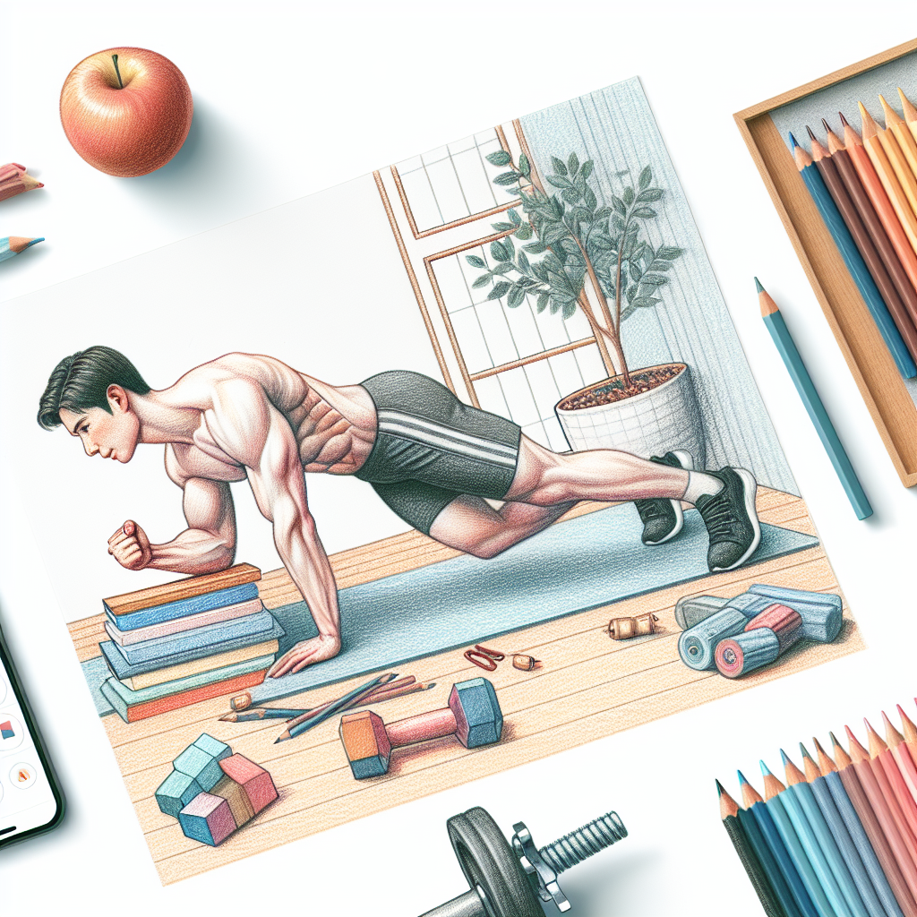 Colored-pencil illustration representing the topic: Fitness and Health