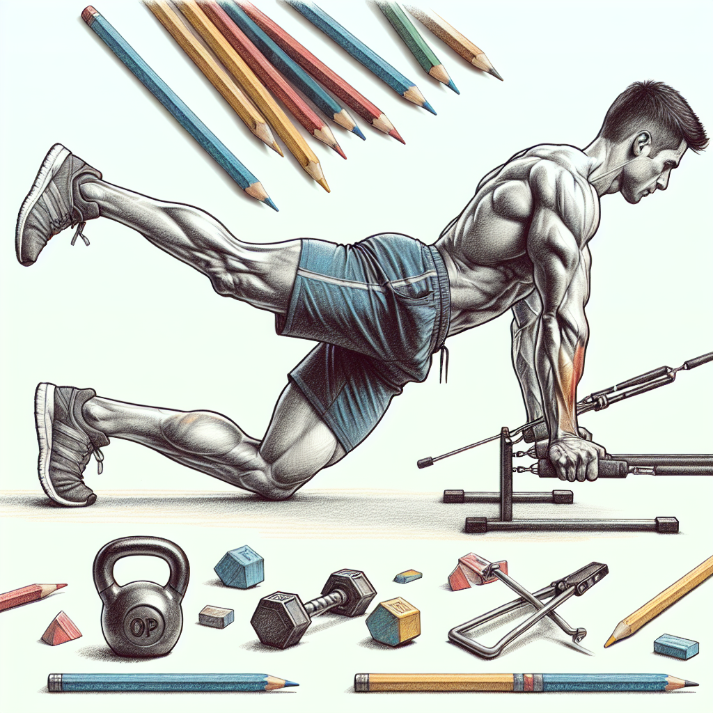 Colored-pencil illustration representing the topic: Fitness Training