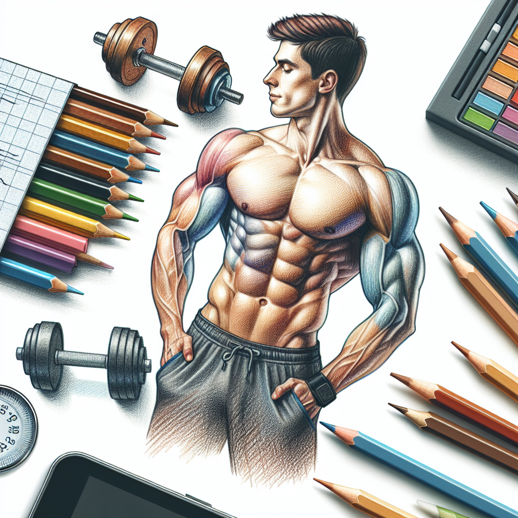 Colored-pencil illustration representing the topic: Fitness Training
