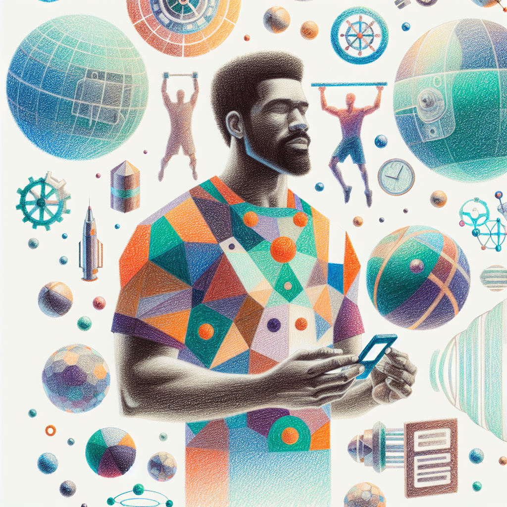 Colored-pencil illustration representing the topic: Fitness Training