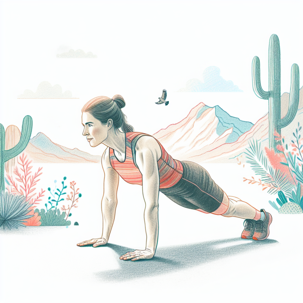 Colored-pencil illustration representing the topic: Home Fitness