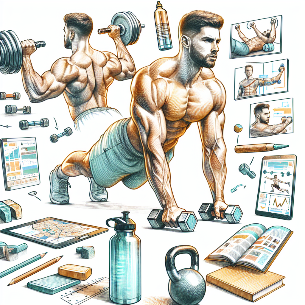 Colored-pencil illustration representing the topic: Fitness Training