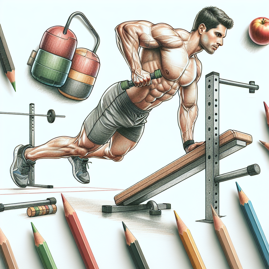 Colored-pencil illustration representing the topic: Fitness Training