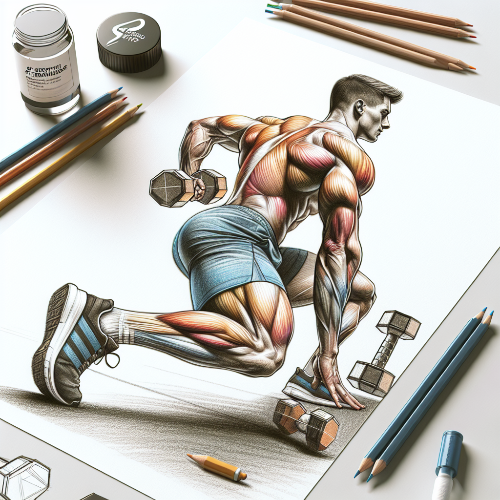 Colored-pencil illustration representing the topic: Fitness Training
