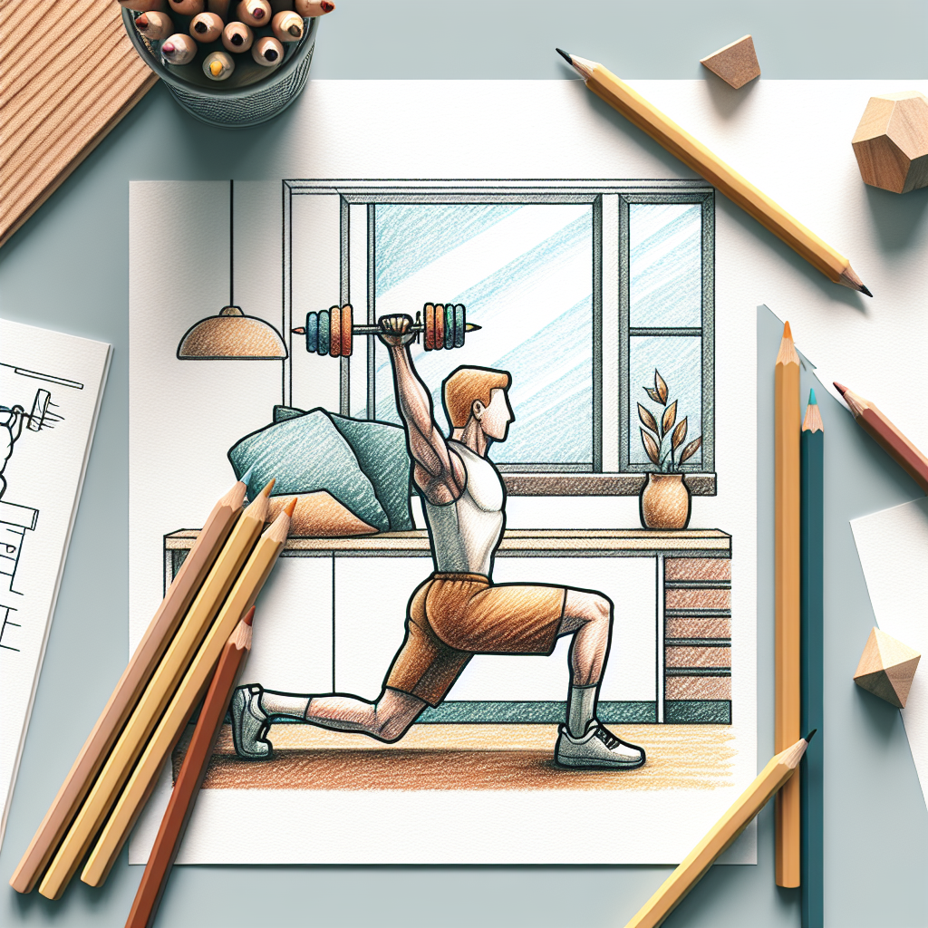 Colored-pencil illustration representing the topic: Fitness Training