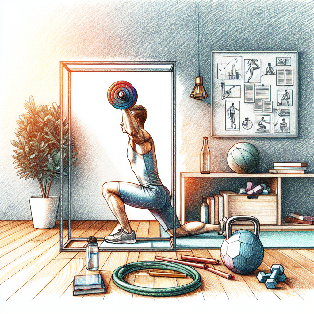Colored-pencil illustration representing the topic: Fitness Training