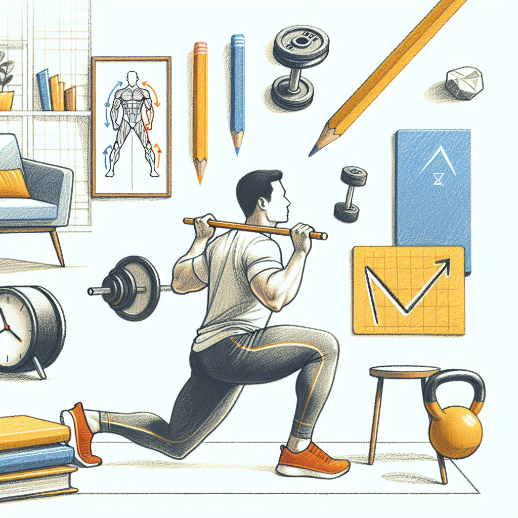 Colored-pencil illustration representing the topic: Fitness Training